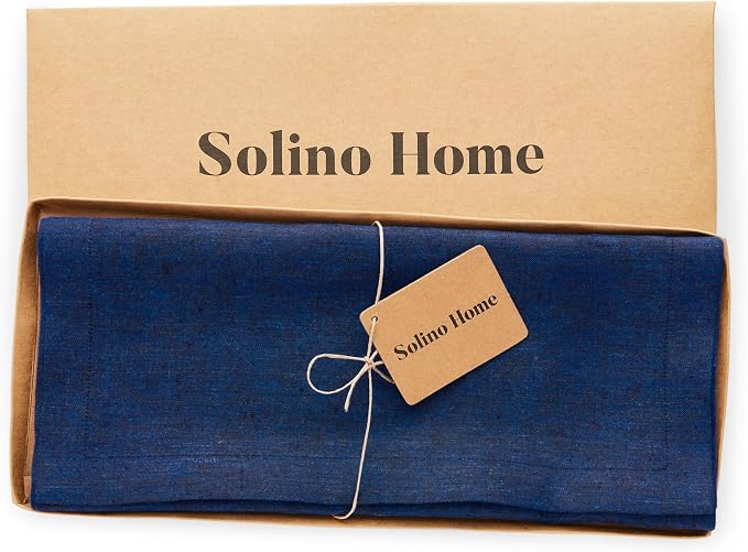 Solino Home Linen Royal Blue Table Runner 72 Inches Long - Image 5