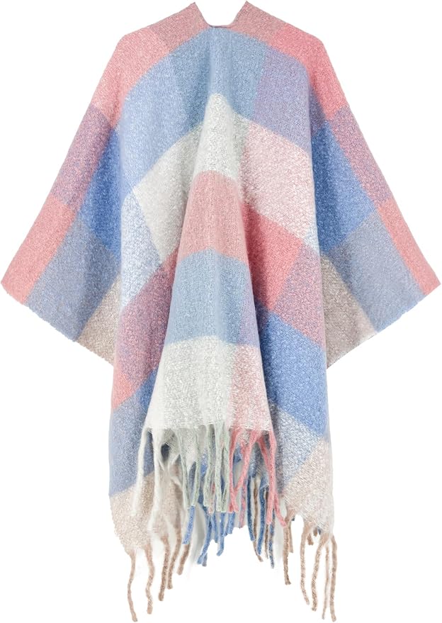 Breezy Lane Women's Shawl Wraps Warm Poncho Ruana Wrap Cardigan - Image 3