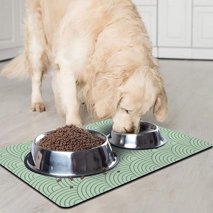Dog Food Mat for Floors, Absorbent and Quick-Drying Pet Cat Food Mat, - Image 6