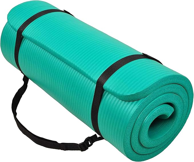 BalanceFrom GoCloud 71x24 Inches Extra Thick Yoga Mat 1-Inch High-Density Foam by BFFITNESS