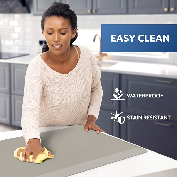 KitchenClouds Kitchen Mat Cushioned Anti Fatigue Rug 17.3"x28" Waterproof Non - Image 3