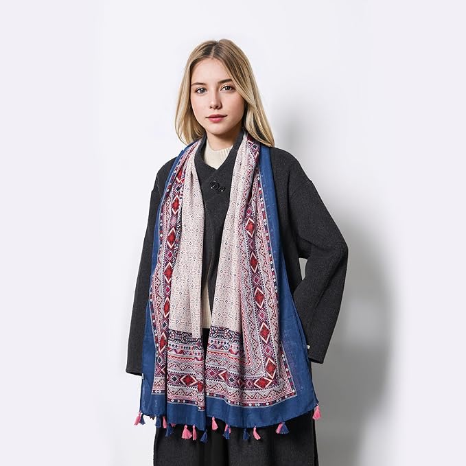 Scarf for Women Lightweight Soft Floral Leopard Printed Scarves Fall Winter - Image 6