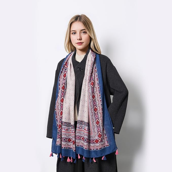 Scarf for Women Lightweight Soft Floral Leopard Printed Scarves Fall Winter - Image 5