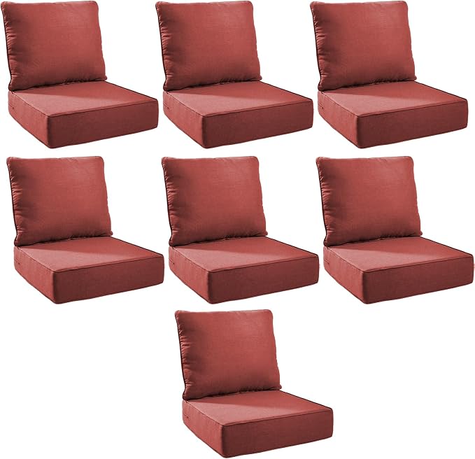 Outdoor Cushion Set for Furniture Patio Furniture, UV Resistant, Water Resistant by PLANNTONNEO