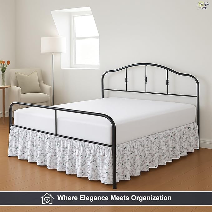 Cottington Lane Ruffled Bed Skirt Twin Size - Image 8