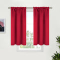 BGment Red Blackout Kitchen Curtains 40 Inch Length by BGment