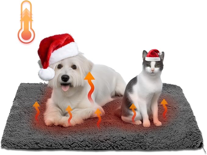 Nobleza Self Heating Cat Bed, Super Soft Thermal Dog Crate Bed Mat by Nobleza
