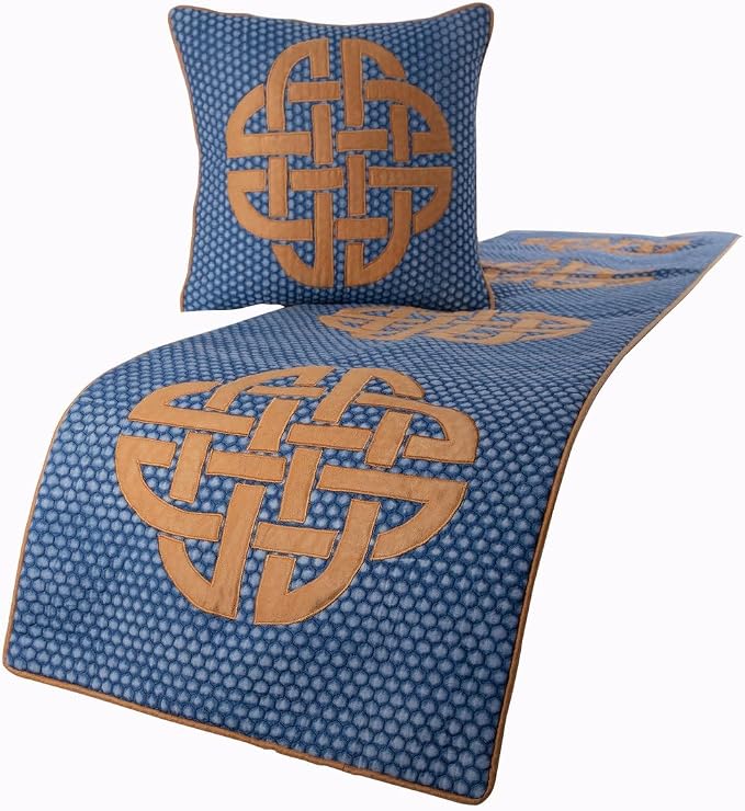 The HomeCentric Blue Bed Runner Without Pillow Cover, Full Size 68"x18" by TheHomeCentric