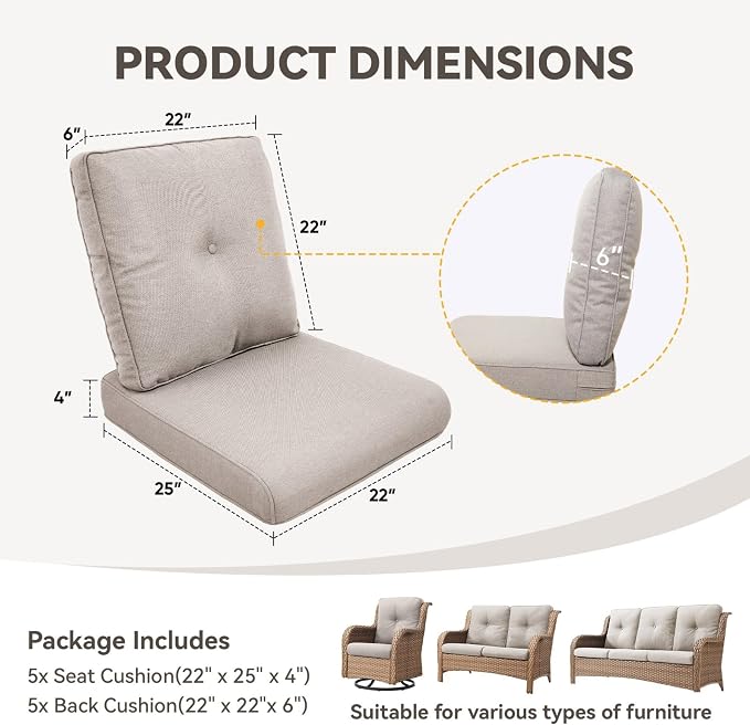 Patio Cushions for Outdoor Furniture - Image 2