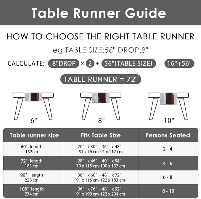Emvency Black and White Table Runner, Modern Grey Red Art Painting - Image 7