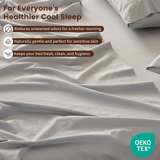100% Linen Sheet Set King Size Extra Deep Pocket Fits 18-24 Inch Mattress - Image 5