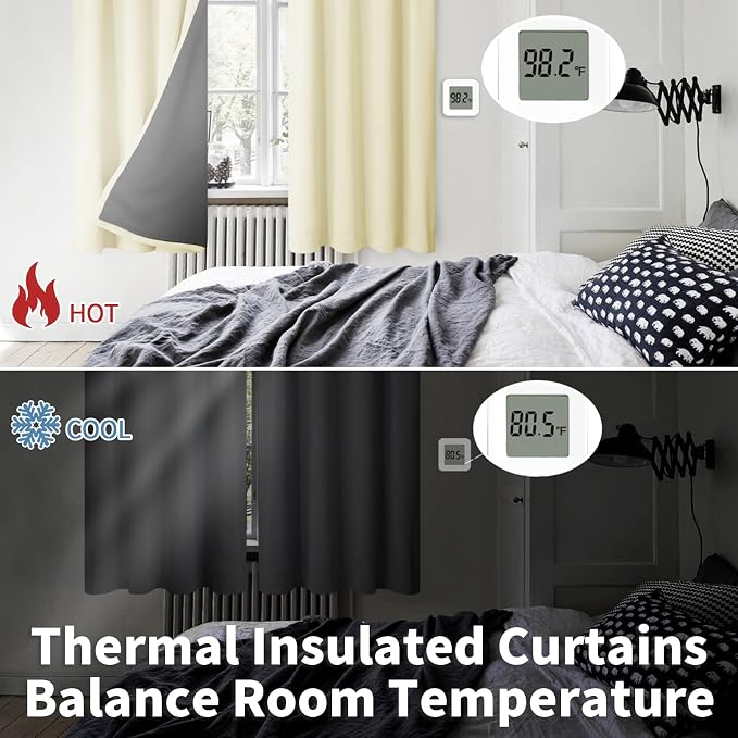 BGment 100% Blackout Curtains for Bedroom 84 Inch Length, Full Room Darkening - Image 4