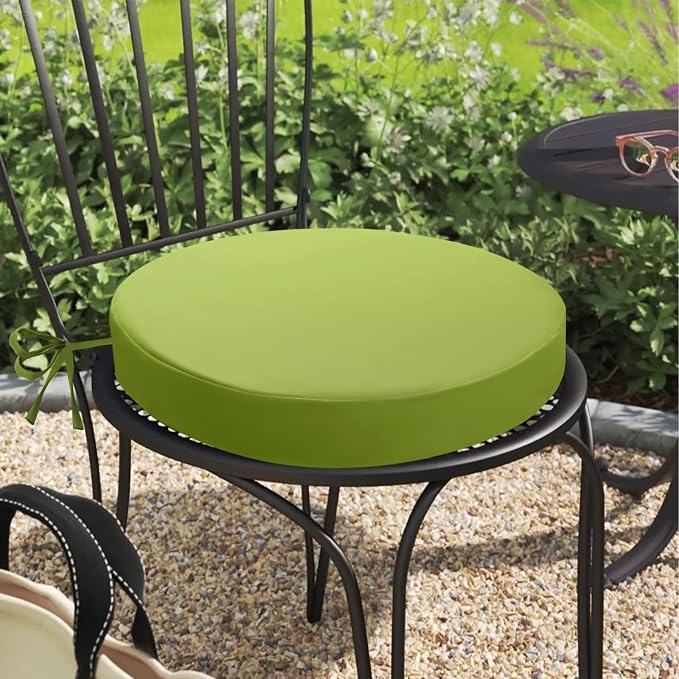 idee-home Outdoor Bistro Chair Cushions, 15”x15”x 3” Thick Outdoor Round Seat - Image 8