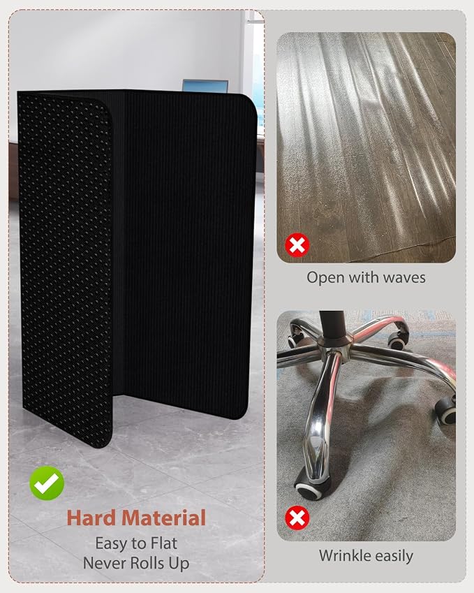 Blvornl Office Chair Mat for Hardwood Floor and Low Pile Carpet, Heavy Duty - Image 3