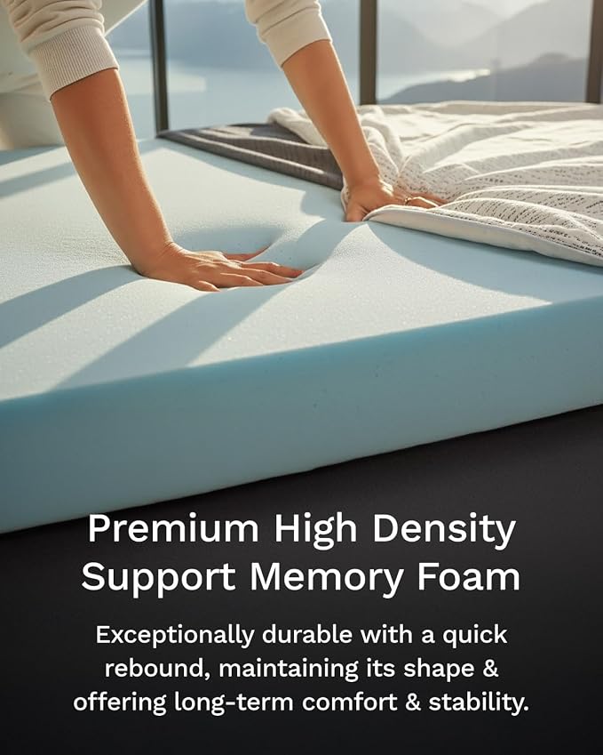 ViscoSoft 4 Inch Memory Foam Mattress Topper Twin XL - Image 4