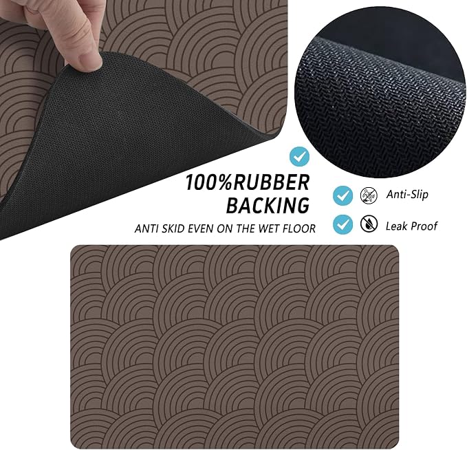Dog Food Mat for Floors, Absorbent and Quick-Drying Pet Cat Food Mat, - Image 7