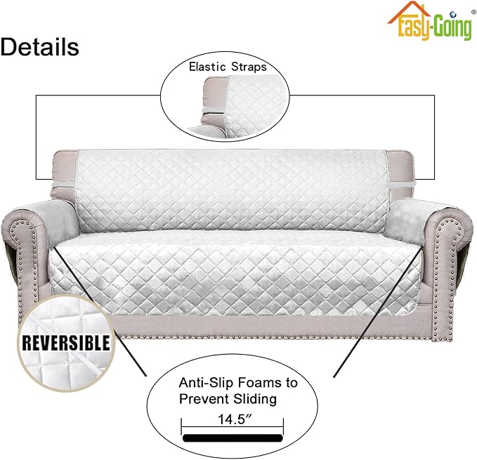 Easy-Going Reversible Loveseat Couch Cover - Image 3