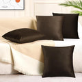 18x18 Inches Dark Brown Series Pillow Covers by Jiiberl