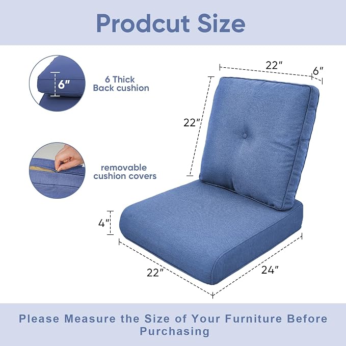 8-Piece Outdoor Patio Cushion Set - Image 8
