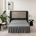 Grey Bed Skirt Queen Size Ruffled Bed Skirt by TSUTOMI