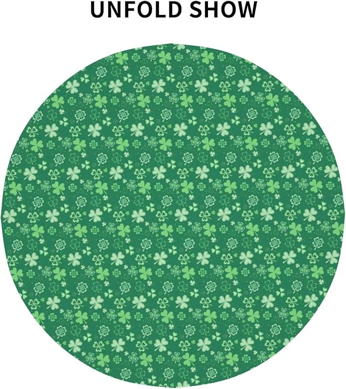 St.Patrick's Day Tablecloth Round 70×70 Inch, Spring Green Luck Shamrock - Image 6