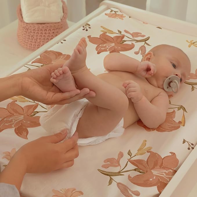 Gllquen Baby Bassinet Sheets Set 2-Pack, Breathable Cozy Bassinet Fitted Sheet - Image 9