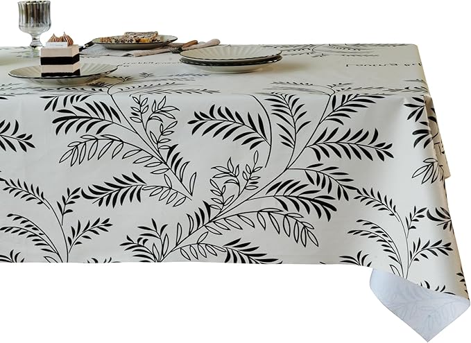 Square Table Cloth, 100% Waterproof Tablecloth OilProof SpillProof Vinyl Table by Unknown