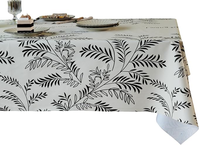 Rectangle Table Cloth, 100% Waterproof Tablecloth Oil Proof Spill Proof Vinyl by Unknown