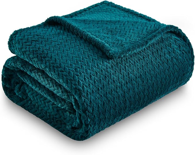 NEWCOSPLAY Super Soft Throw Blanket Dark Teal Premium Silky Flannel Fleece - Image 9