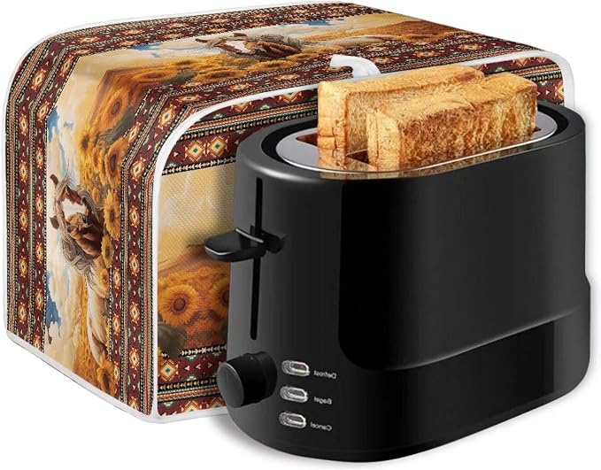 Aztec Horse Sunflower Printed Oven Cover Toaster Cover - Image 7