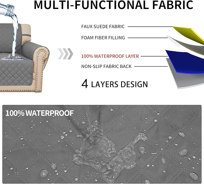 Easy-Going Waterproof Oversized Loveseat Covers Leakproof Couch Cover - Image 3
