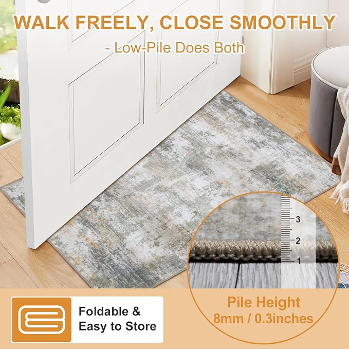 WILLSUN Washable Area Rugs, 5x7 Non-Slip Boho Large Area Rugs - Image 4