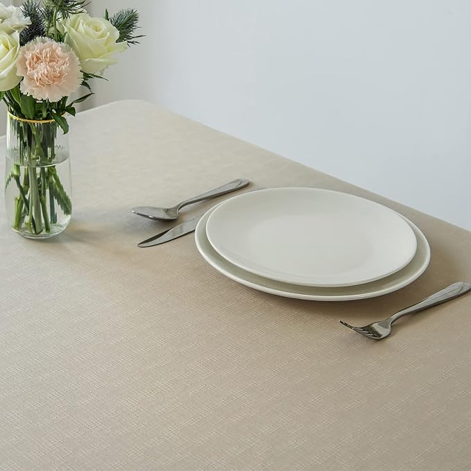 maxmill Square Jacquard Tablecloth Waterproof Spillproof Wrinkle Resistant Soft - Image 3