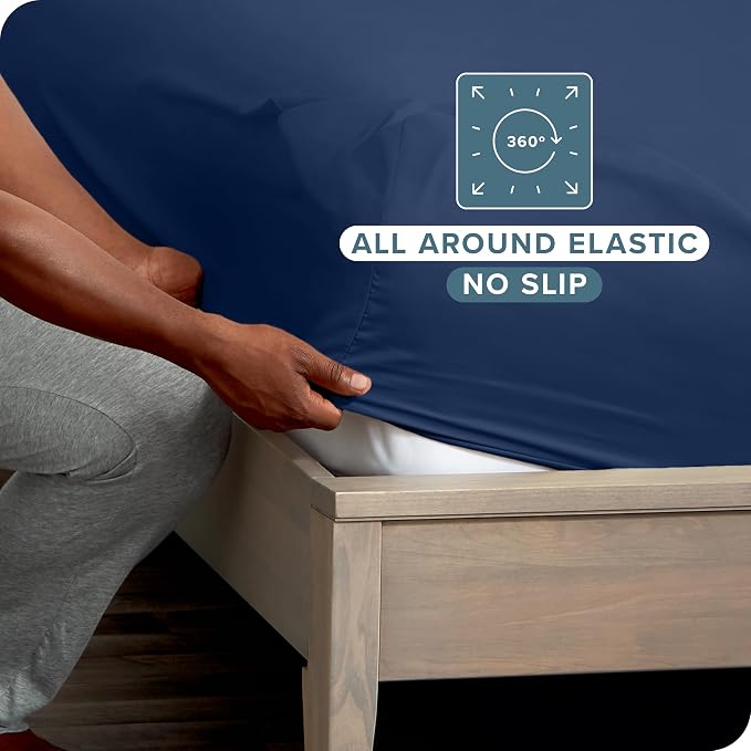 Bare Home 2-Pack Fitted Bottom Sheets Short Queen - Image 3