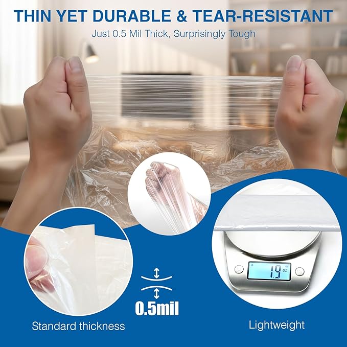 6 Pack Premium Plastic Drop Cloths - Image 7
