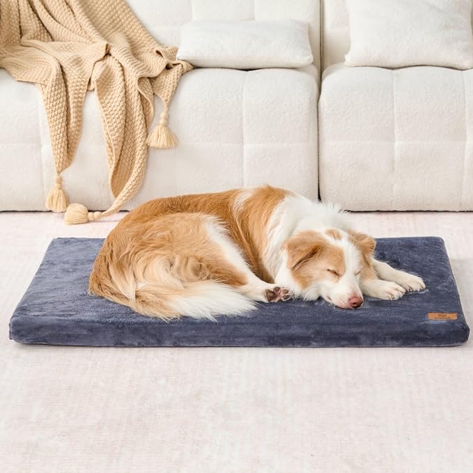 Dog Crate Pad - Dog Bed Large Sized Dogs - XL Memory Foam Pet Bed by LIORCE