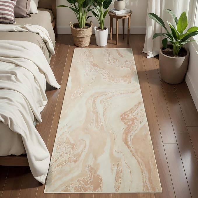 Ciicool 2x6 Washable Runner Rug, Modern Abstract Soft Hallway Rugs Runner - Image 2