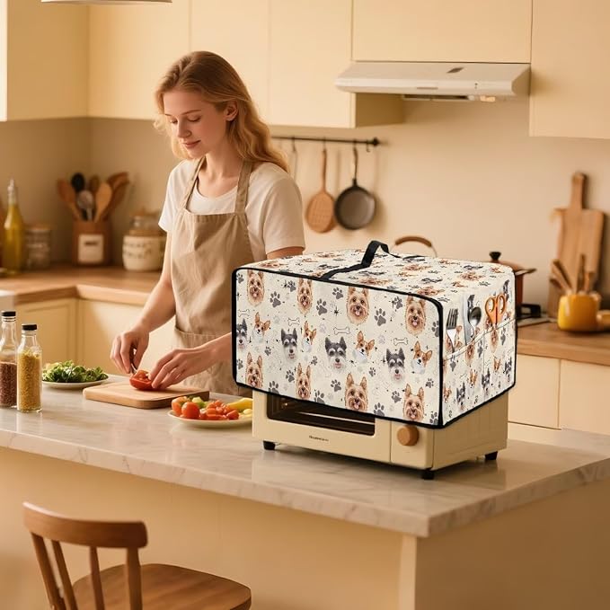 Air Fryer Toaster Oven Dust Cover Washable Fabric Convection Oven Protector - Image 3