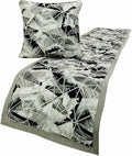 The HomeCentric King/Queen/Twin Grey Decorative CA King 86"x18" Bed Runner by TheHomeCentric