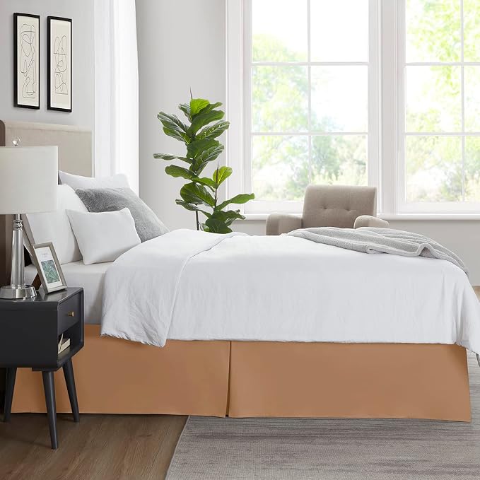 Nestl Light Brown Full Bed Skirt - Image 7