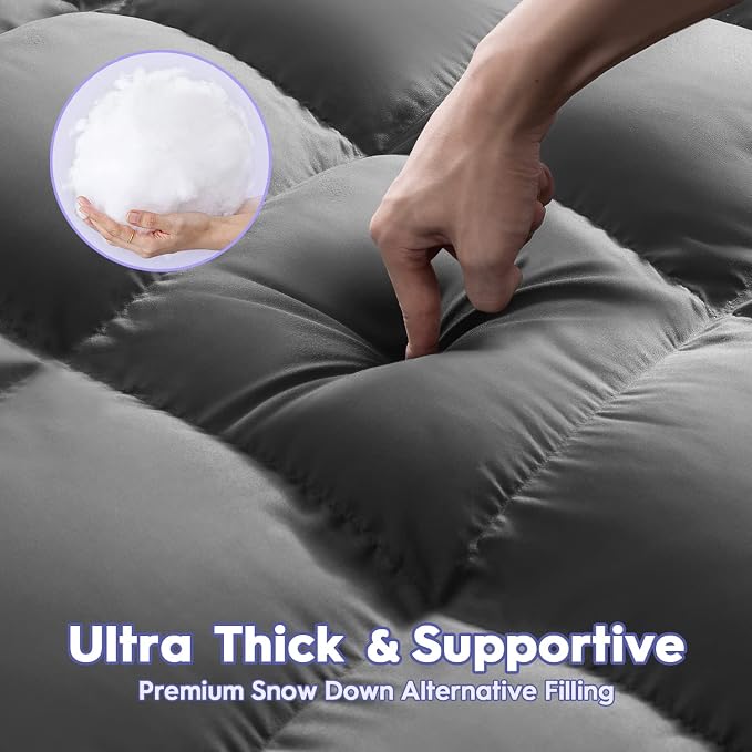 ABENE Mattress Topper for Back Pain Relief, Extra Thick Mattress Pad Pillowtop - Image 6