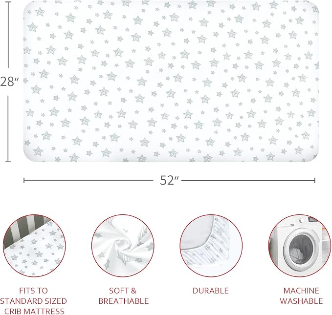 Crib Sheets & Waterproof Crib Mattress Protector - Image 6