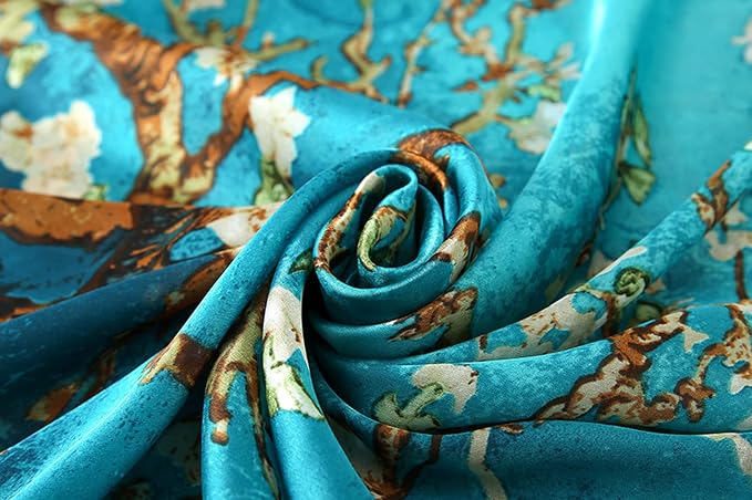 Fashion Scarves Scarf 100% Silk Feeling Scarf Silk Like Scarves Long - Image 4