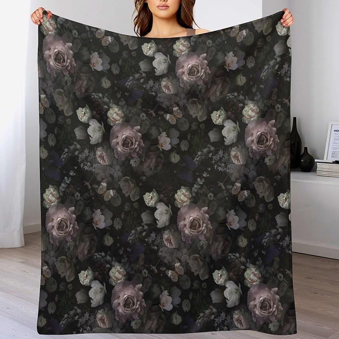 Vintage Gothic Floral Blanket - Image 8