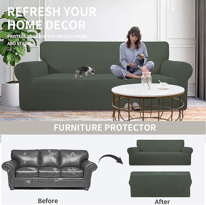 Easy-Going Stretch Loveseat Slipcover 1-Piece Sofa Cover Furniture Protector - Image 4
