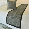 The HomeCentric King/Queen/Twin Grey Decorative CA King 86"x18" Bed Runner by TheHomeCentric