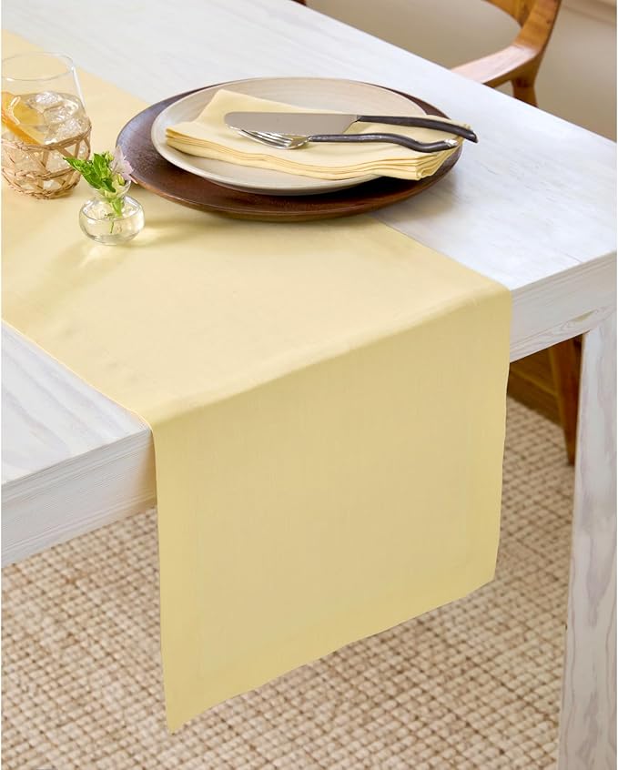 Solino Home Linen Table Runner 108 Inches Long - Image 2