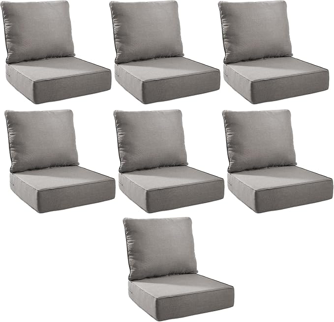 Outdoor Cushion Set for Furniture Patio Furniture, UV Resistant, Water Resistant by PLANNTONNEO