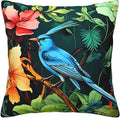 William Morris Bluebird and Flowers Design 18x18 inches Throw Pillow Covers by Unknown