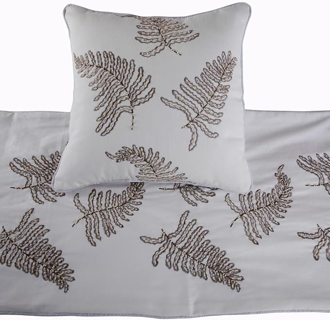 The HomeCentric White Bed Runner Without Pillow Cover, King Size 90"x18" - Image 2